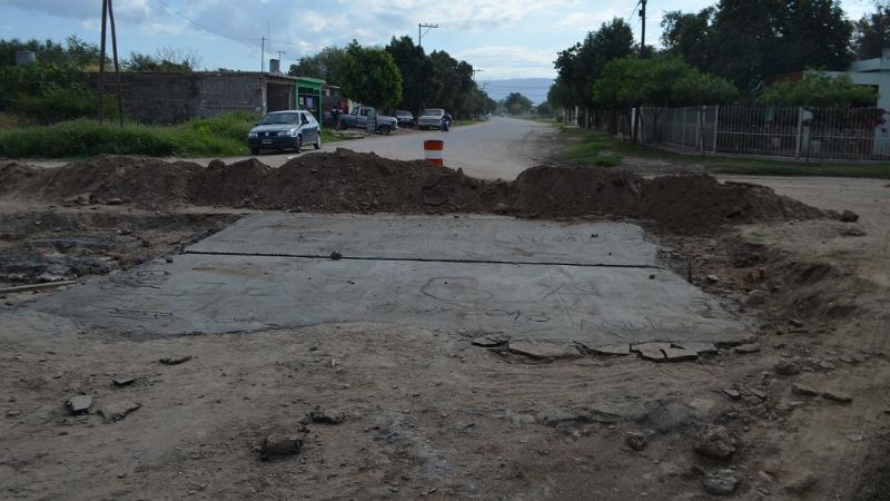 Construyen badén en el barrio Hipotecario