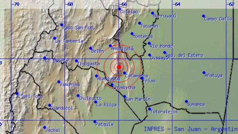 Fuerte temblor se sintió en la noche catamarqueña
