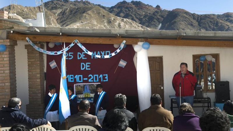 Mercado festejó el día de la Patria en Minas Capillitas