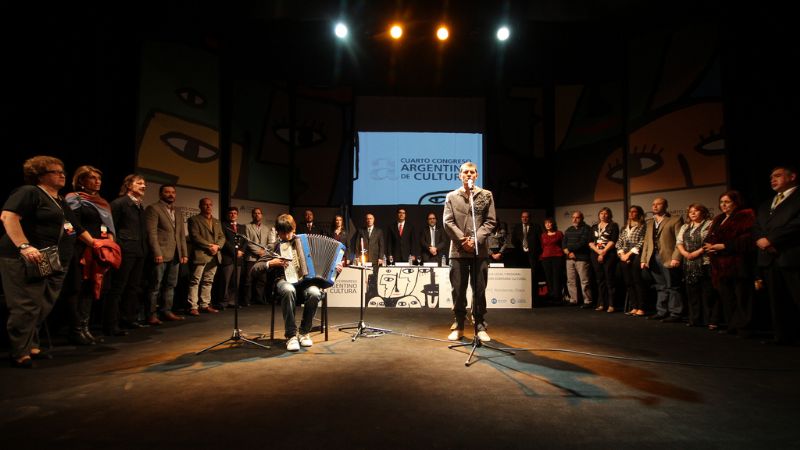 Saseta en la apertura del IV Congreso Argentino de Cultura