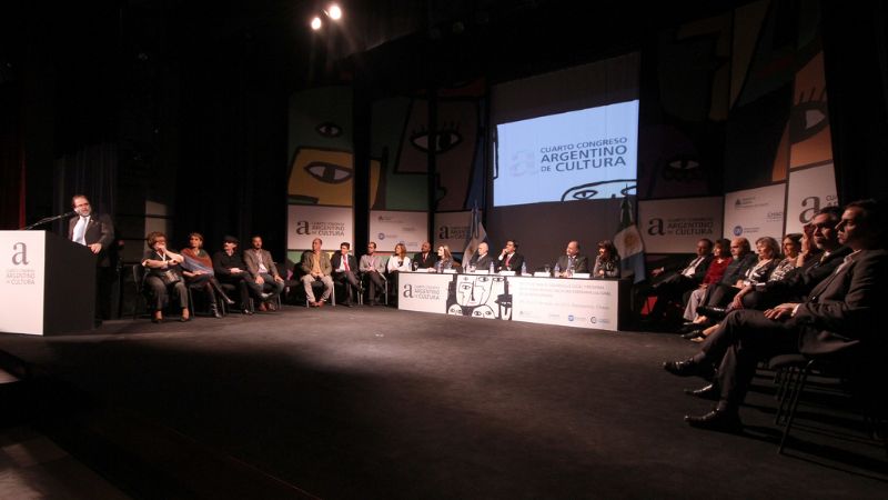 Saseta en la apertura del IV Congreso Argentino de Cultura