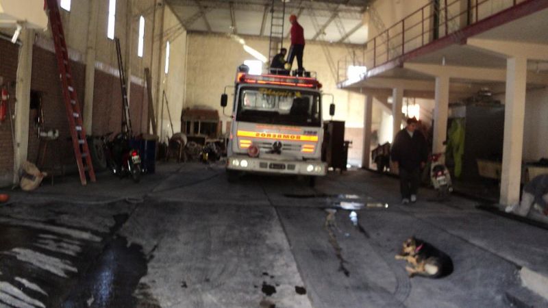 Encuentro de bomberos en Santa María