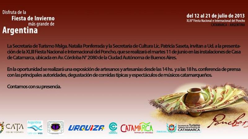 Se presenta en Buenos Aires el Poncho 2013