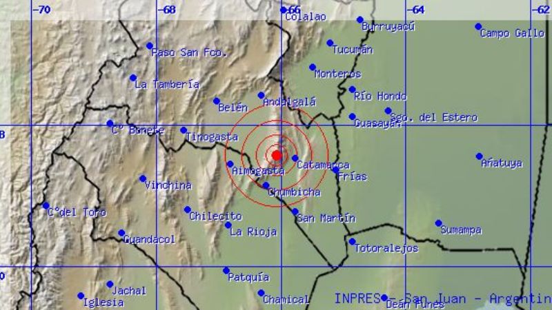 Anoche tembló Catamarca