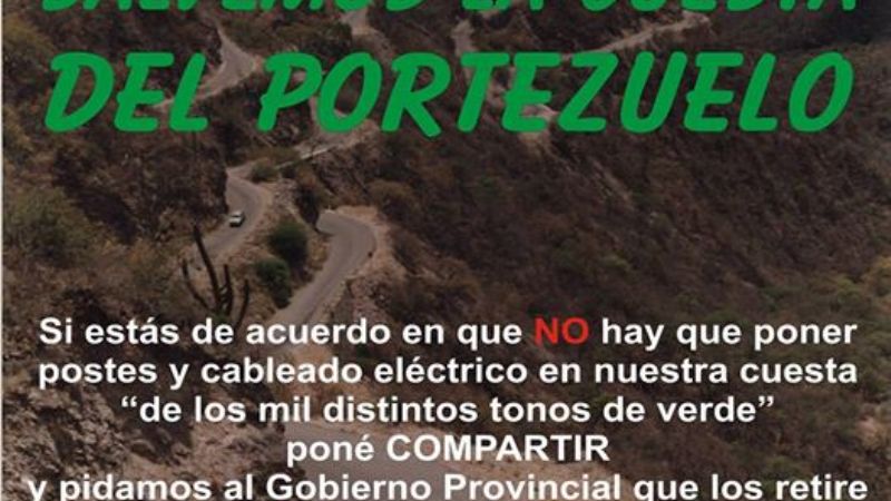 Aroca presentó medida para frenar la línea por la Cuesta del Portezuelo