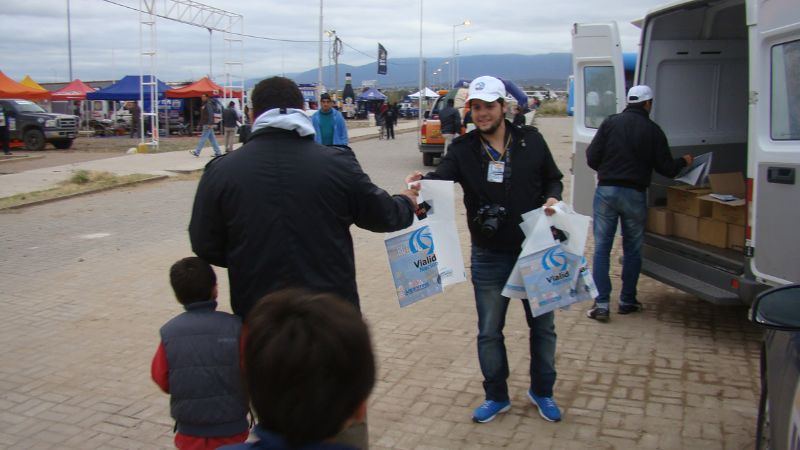 Campaña de seguridad vial en el Desafío Ruta 40