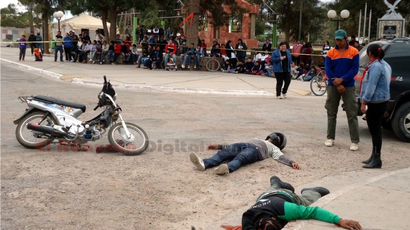 Realizaron simulacros de accidentes de tránsito