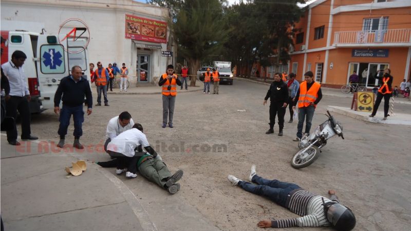 Realizaron simulacros de accidentes de tránsito