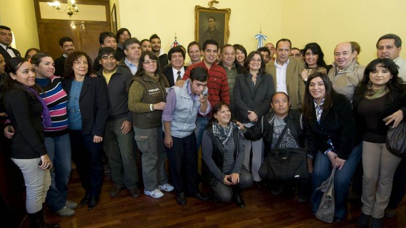 La gobernadora agasajó a los periodistas