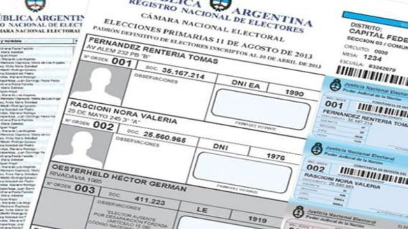 A partir de las primarias, un troquel será la constancia de voto