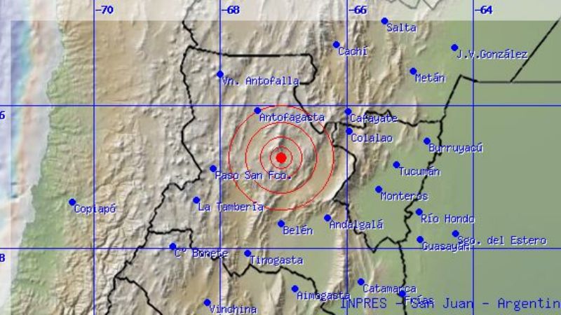 Desde ayer, se registraron 12 sismos en Catamarca
