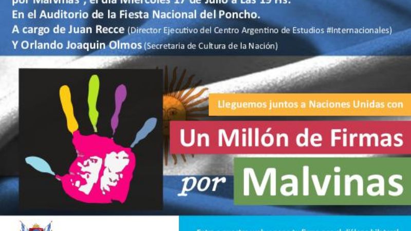 La campaña “Un millón de firmas por Malvinas” llega a Catamarca