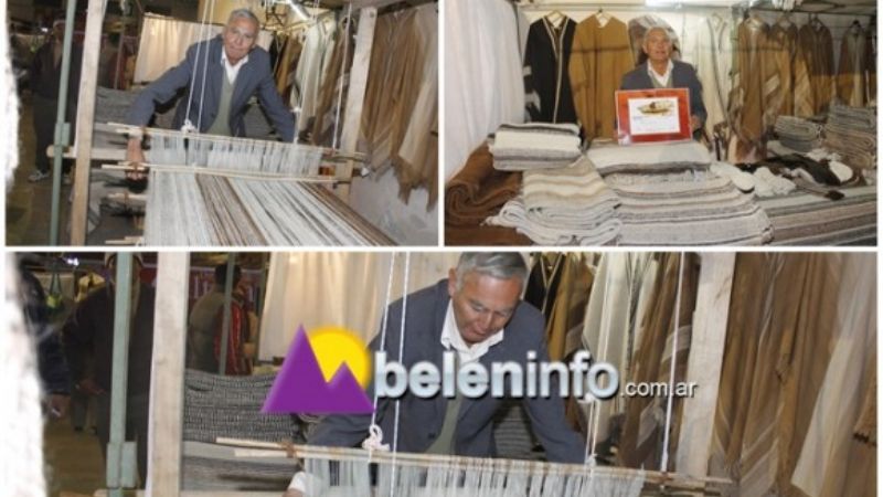 Artesano belicho recibió una mención al mejor puesto en el Poncho