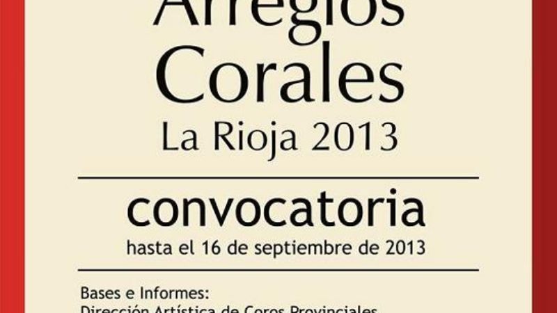Concurso de arreglos corales
