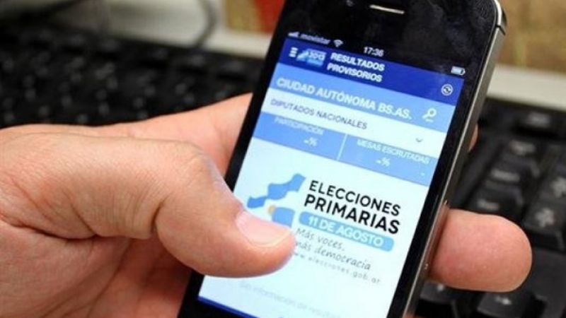 Se podrán seguir los resultados de las PASO en el celular