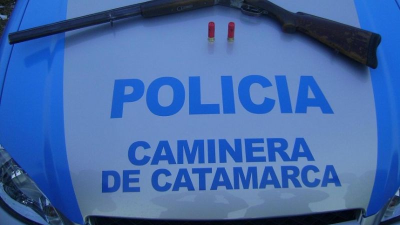 Policía caminera secuestró una escopeta doble caño