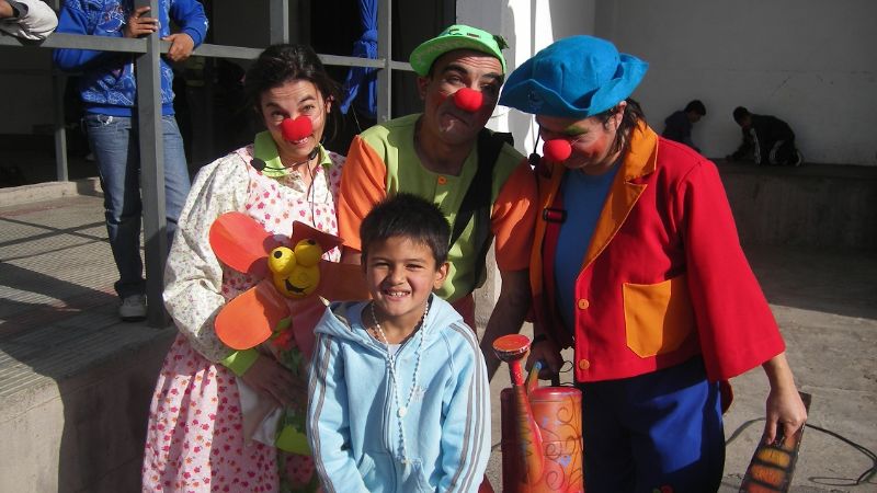 Los niños del barrio Santa Lucía también festejaron