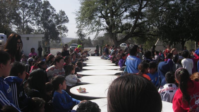 Los niños del barrio Santa Lucía también festejaron