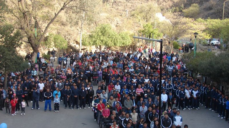 Policías caminaron a la Gruta de la Virgen del Valle