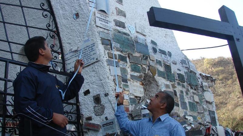 Policías caminaron a la Gruta de la Virgen del Valle