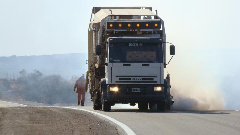 Se inició la señalización horizontal de Ruta Nacional Nº 60