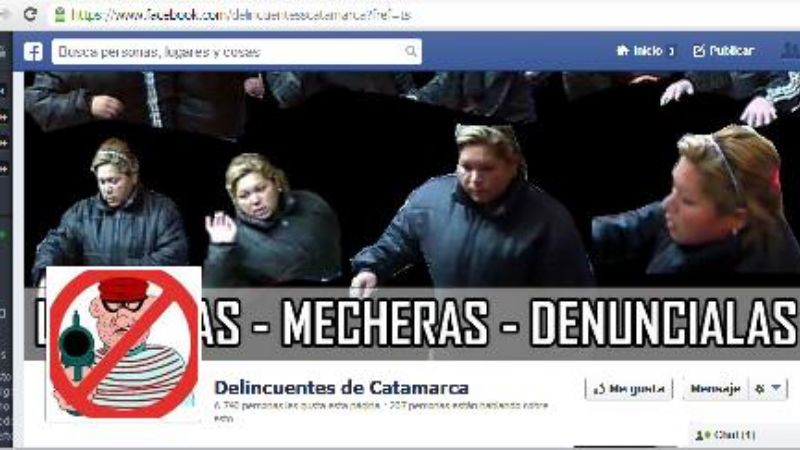 Crean sitio en Facebook para escrachar a delincuentes catamarqueños