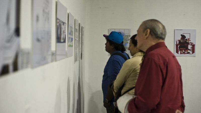 El público acompañó la Muestra de Periodismo Dibujado 