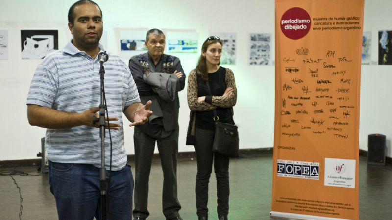 El público acompañó la Muestra de Periodismo Dibujado 