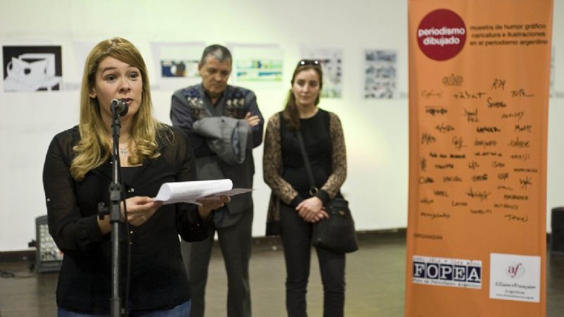 El público acompañó la Muestra de Periodismo Dibujado 