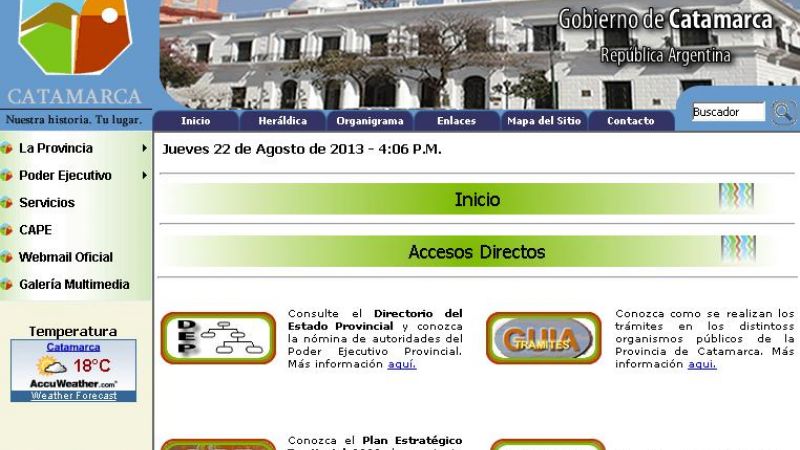 Se normalizan los sitios web del Gobierno