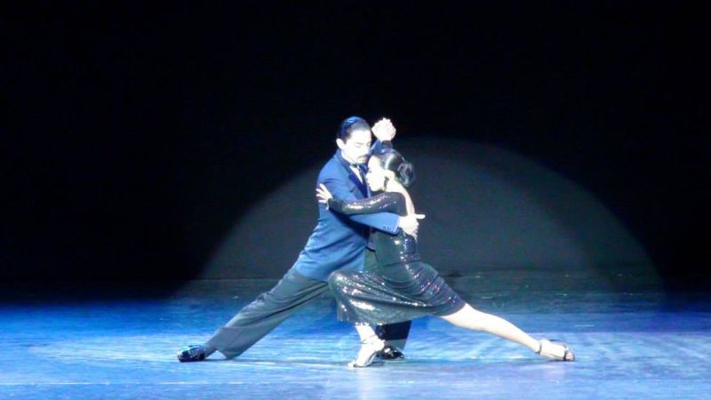Pareja de catamarqueños en la final del Mundial de Tango