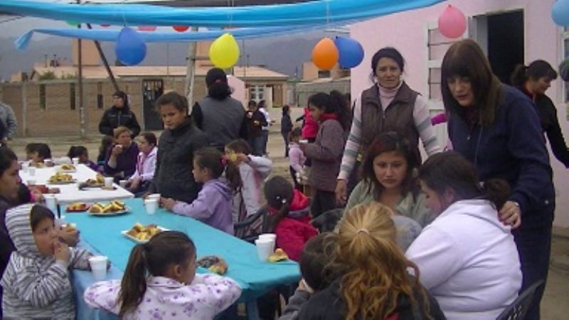 Moreta festejó con niños de diferentes barrios