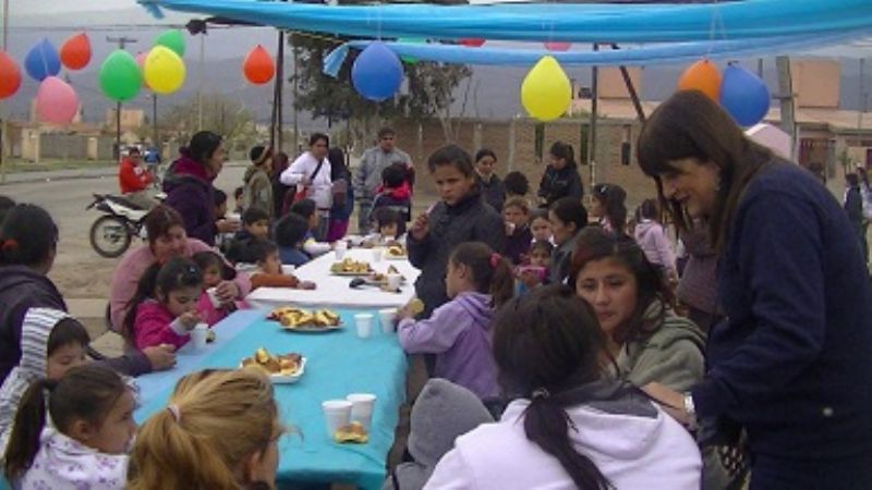 Moreta festejó con niños de diferentes barrios