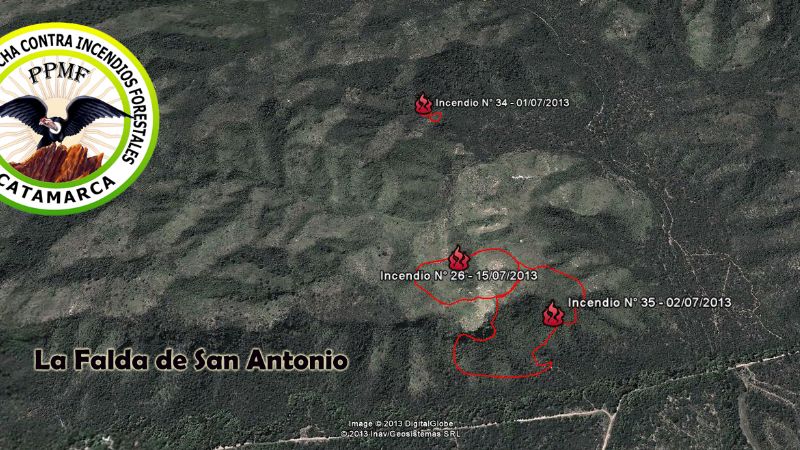 Ola incendios forestales en Catamarca