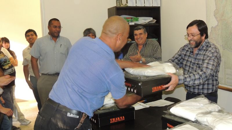 Entrega de indumentaria para empleados de Ambiente