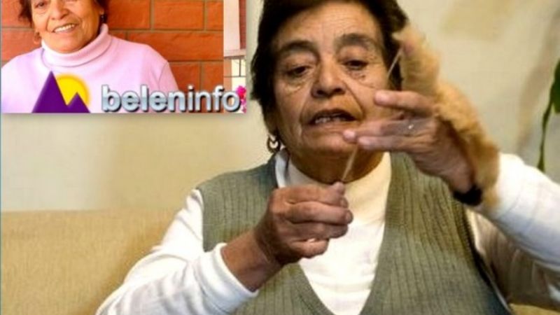 "Doña Petrona" teje una chalina para la Presidenta Cristina Kirchner