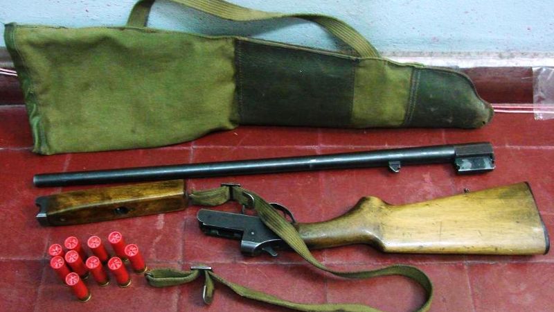 Secuestran una escopeta