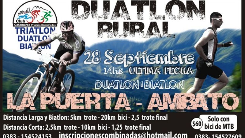 Cuarta y última fecha duatlón-biatlón en La Puerta