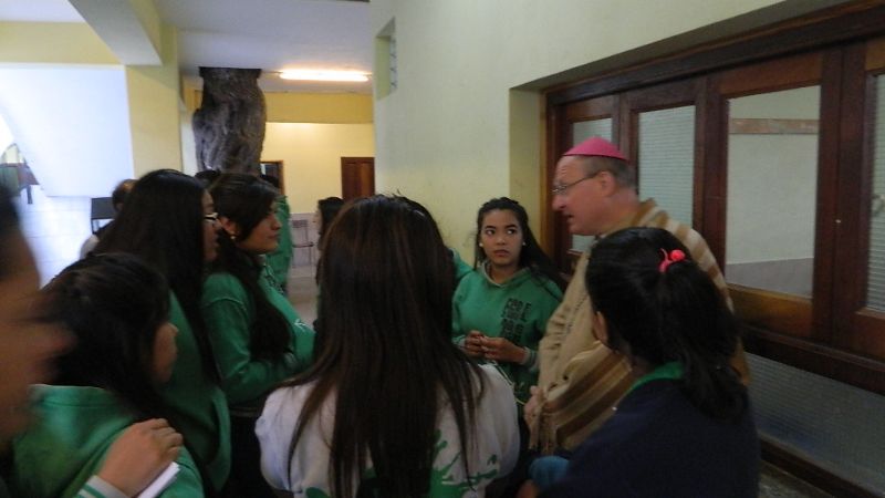 El Colegio Parroquial Guadalupe recibió al Obispo 