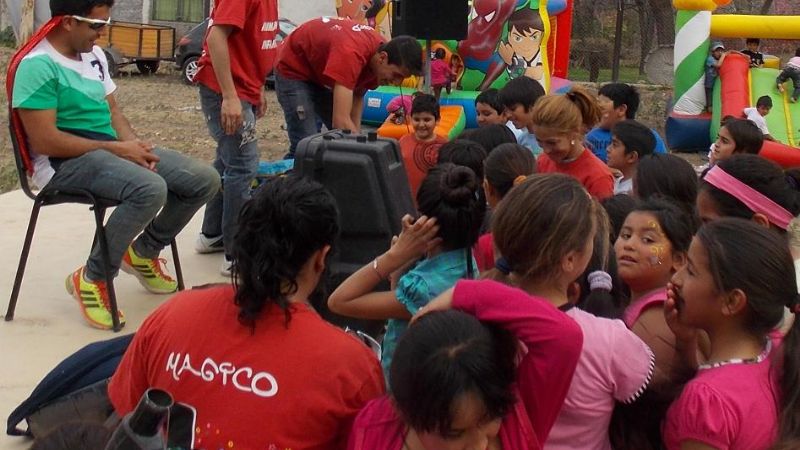 Los niños festejaron en el Predio de Banda de Varela