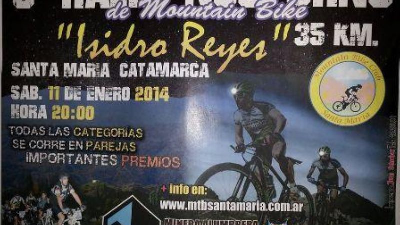 Este sábado se corre la 8va edición del rally nocturno de mountain-bike