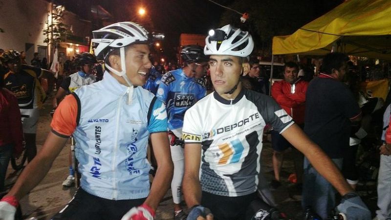 Alvarito Macias y el “Chimpa” Molina se quedaron con el rally nocturno de MTB