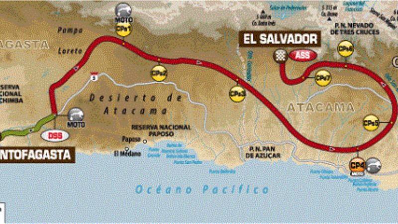 Las motos del Dakar ya están en marcha hacia El Salvador