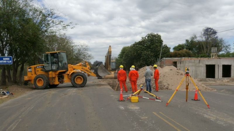 La obras de cloacas en plena ejecución