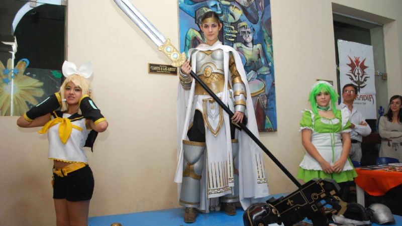 Show cosplayer en la Expo Libro