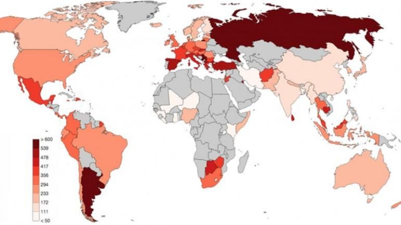 El mapa del día: los países con más cantidad de policías