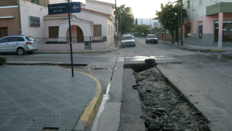 Daños en pleno centro tras la lluvia