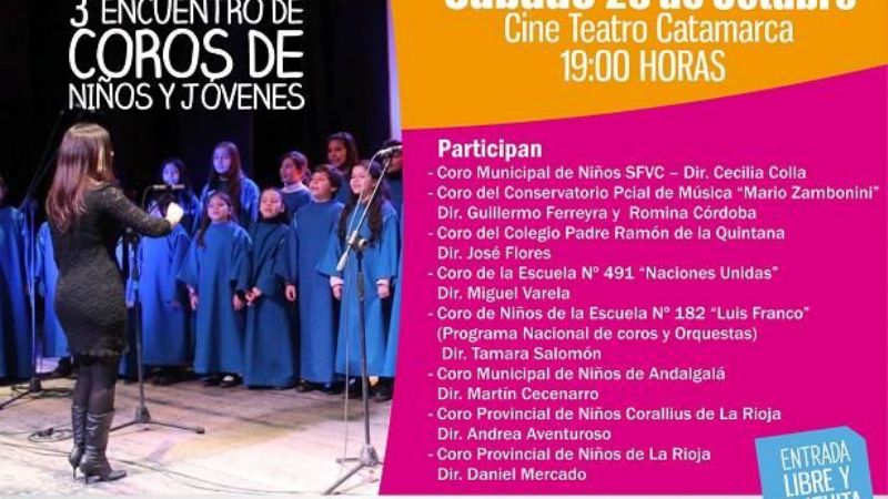 Más de 250 chicos para el próximo Encuentro Coral de Niños y Jovenes