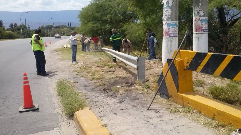 Colocan guardarrail en la ruta 38