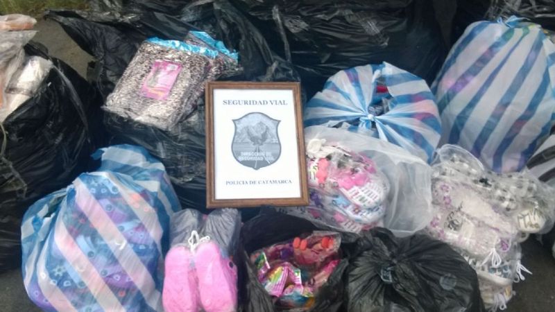 Secuestran ropa, calzados y juguetes en la ruta 38